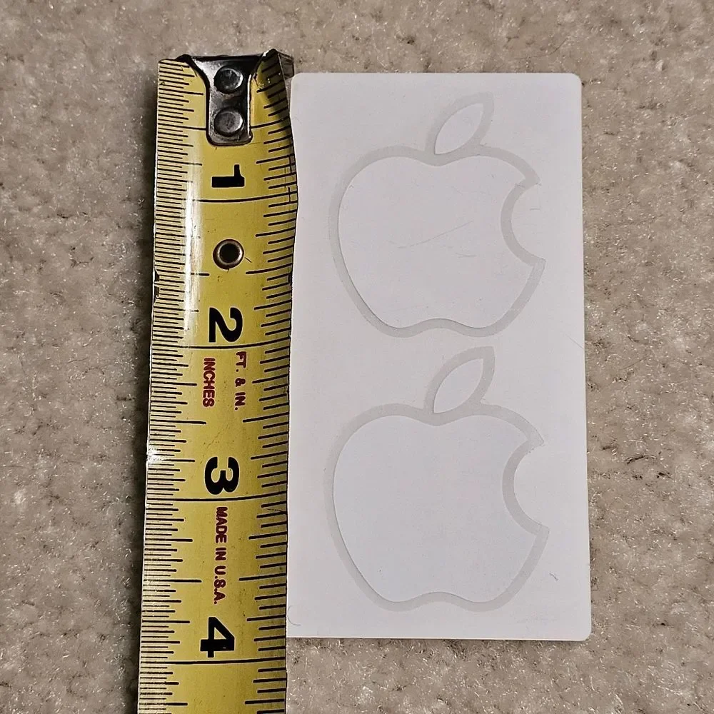 Apple Logo Genuine Authentic OEM iPhone iMac iPad Sticker Lot of 2